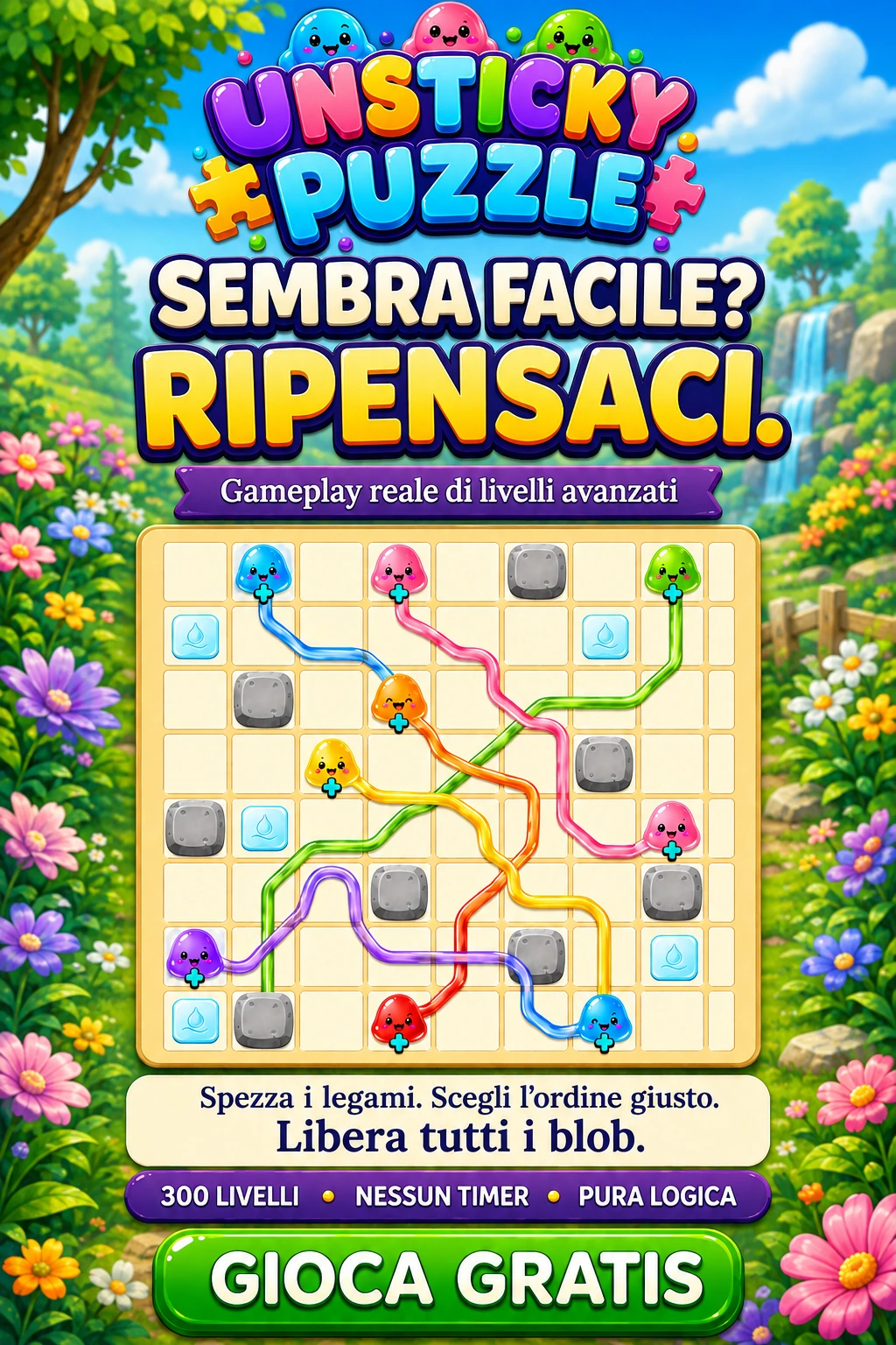 Unsticky Puzzle: 300 livelli di logica, disponibile gratis su Google Play